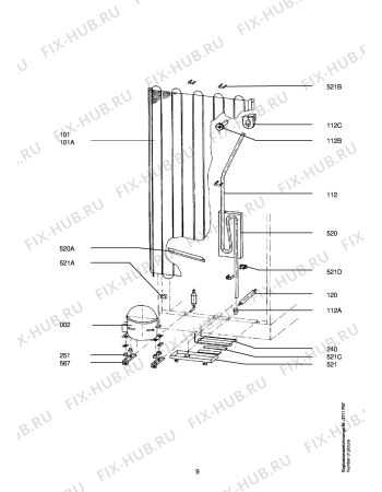 Взрыв-схема холодильника Aeg ARCTIS 2294-6GA - Схема узла Freezer cooling system